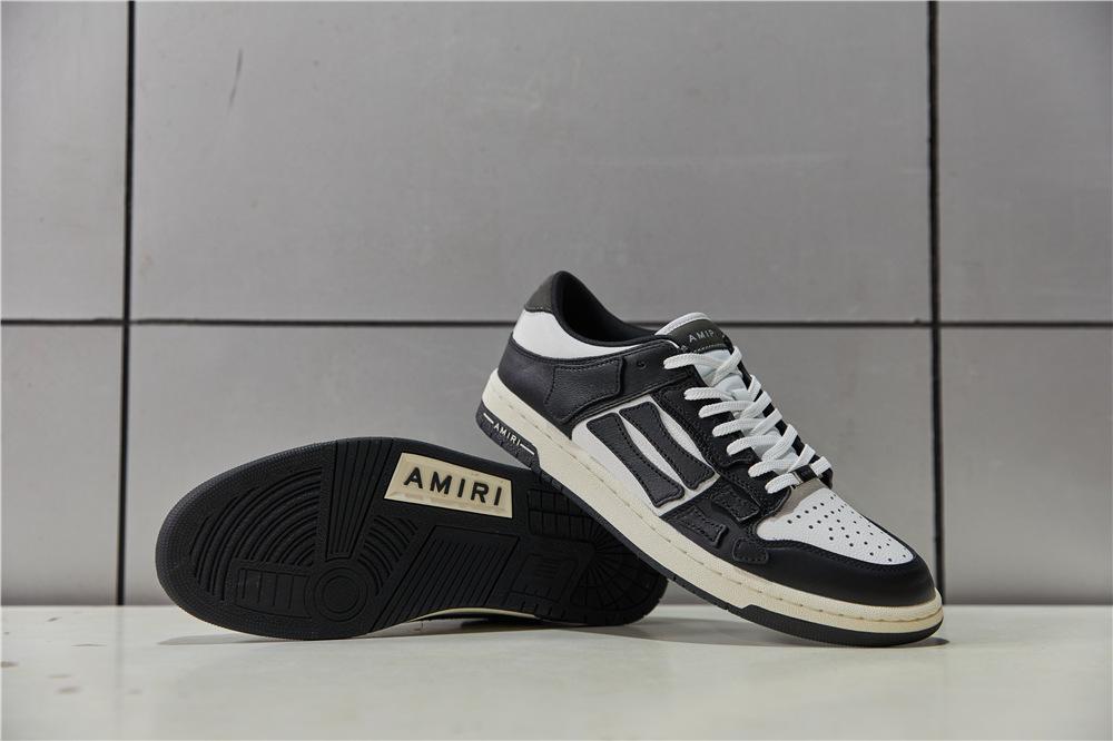 Pk God Amiri Men''s Skel LOW Sneakers BLACK retail materials ready to ship